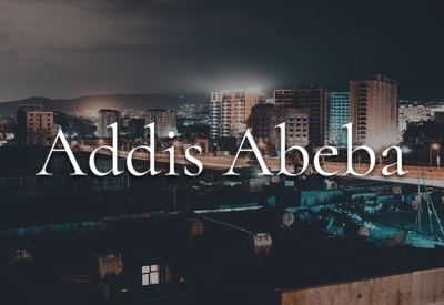 Addis Abeba, nÃ¤chtliche Skyline